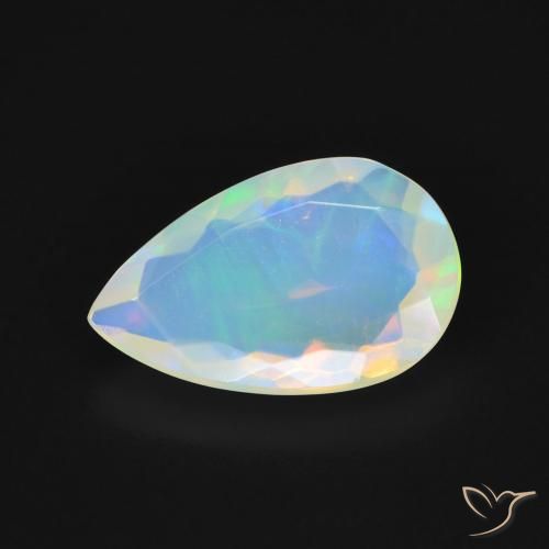 2.40ct Natural Multicolor Ópalo, En forma de pera, Transparente