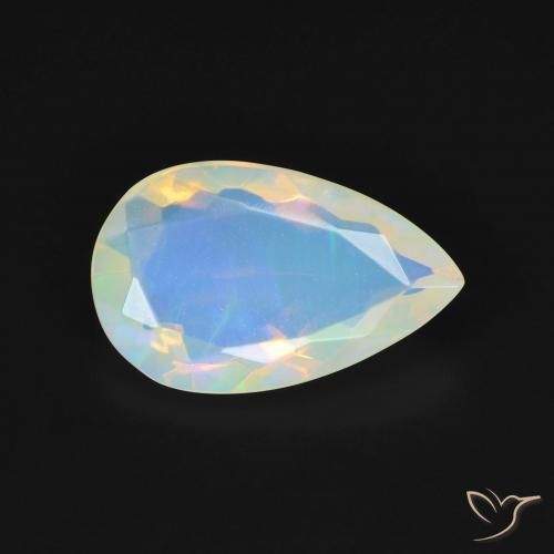 Ópalo Multicolor natural de 2.40 ct, En forma de pera, Transparente