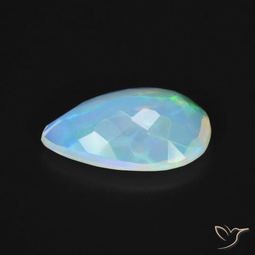Ópalo Multicolor natural de 2.40 ct, En forma de pera, Transparente