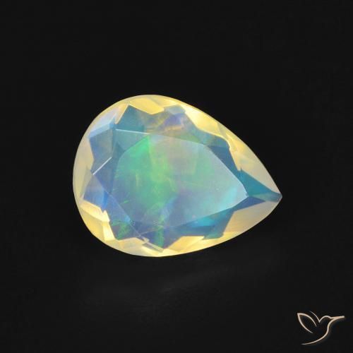 1.16ct Natural Multicolor Ópalo, En forma de pera, Transparente