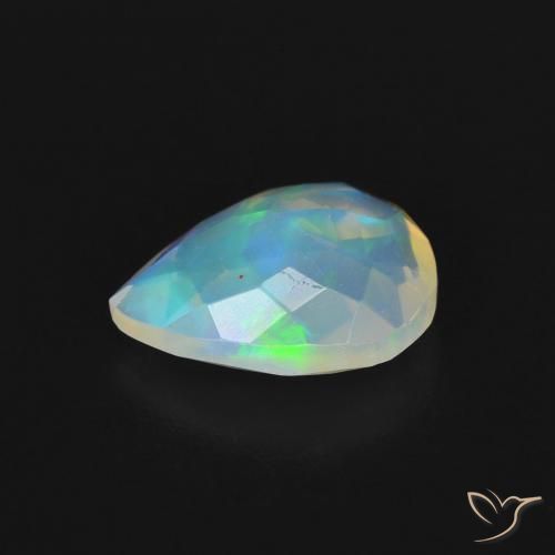 Ópalo Multicolor natural de 1.16 ct, En forma de pera, Transparente