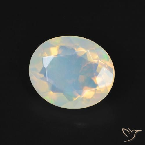 Ópalo Multicolor natural de 2.29 ct, Ovalada, Transparente