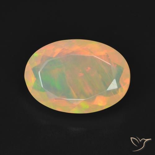 3.13ct Natural Multicolor Ópalo, Ovalada, Transparente