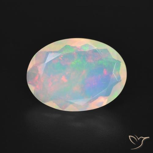 2.94ct Natural Multicolor Ópalo, Ovalada, Transparente