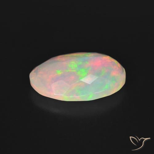 Ópalo Multicolor natural de 2.94 ct, Ovalada, Transparente