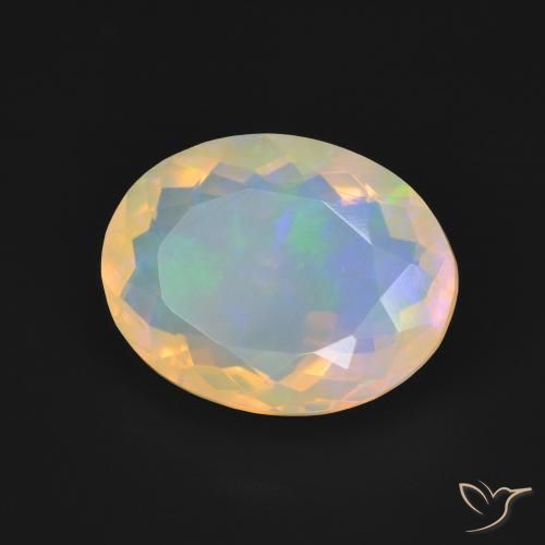 Ópalo Multicolor natural de 3.31 ct, Ovalada, Opaco