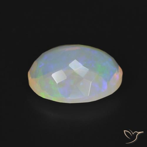 Ópalo Multicolor natural de 3.31 ct, Ovalada, Opaco