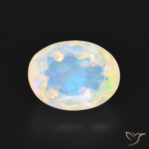 2.60ct Natural Multicolor Ópalo, Ovalada, Transparente