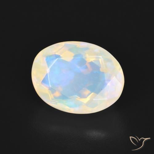 Ópalo Multicolor natural de 2.60 ct, Ovalada, Transparente