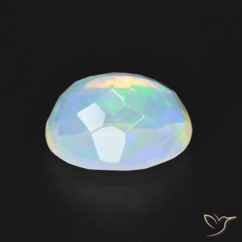 Ópalo Multicolor natural de 2.60 ct, Ovalada, Transparente
