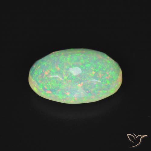 Ópalo Multicolor natural de 1.93 ct, Ovalada, Transparente