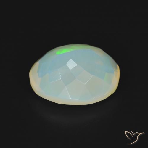 Ópalo Multicolor natural de 2.96 ct, Ovalada, Transparente