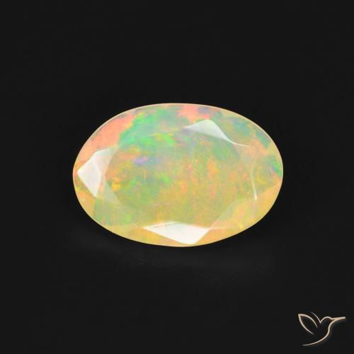 1.27ct Natural Multicolor Ópalo, Ovalada, Transparente