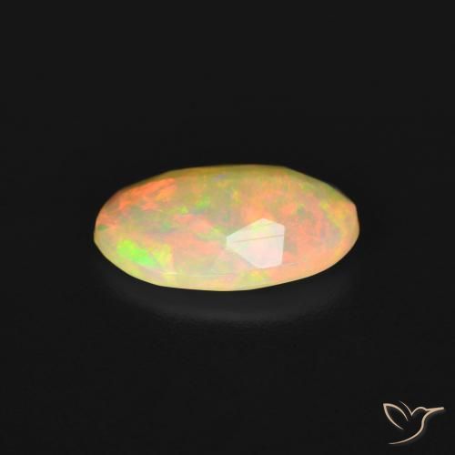 Ópalo Multicolor natural de 1.27 ct, Ovalada, Transparente
