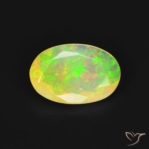 1.26ct Natural Multicolor Ópalo, Ovalada, Transparente