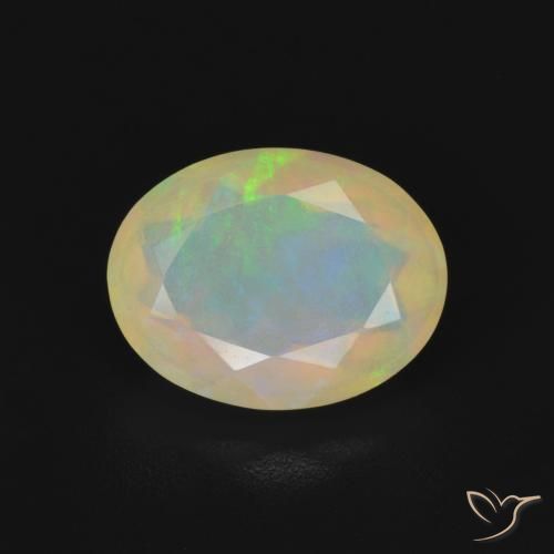 1.13ct Natural Multicolor Ópalo, Ovalada, Transparente