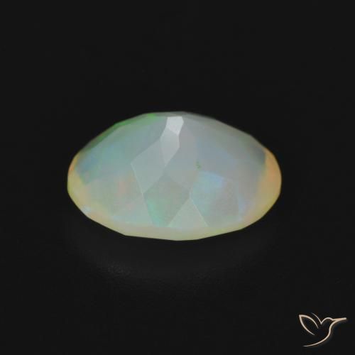 Ópalo Multicolor natural de 1.13 ct, Ovalada, Transparente