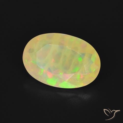 Ópalo Multicolor natural de 1.89 ct, Ovalada, Translúcido