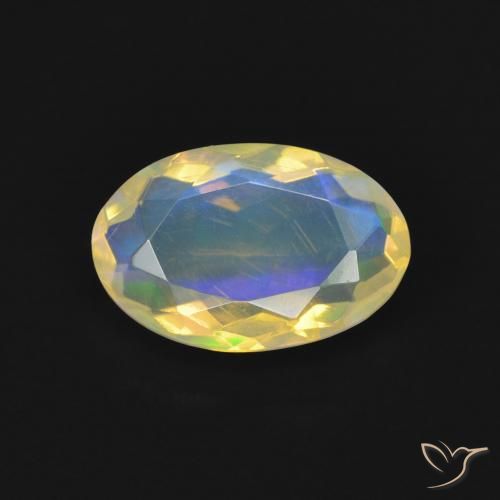 1.00ct Natural Multicolor Ópalo, Ovalada, Transparente