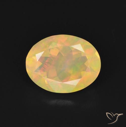 1.05ct Natural Multicolor Ópalo, Ovalada, Transparente
