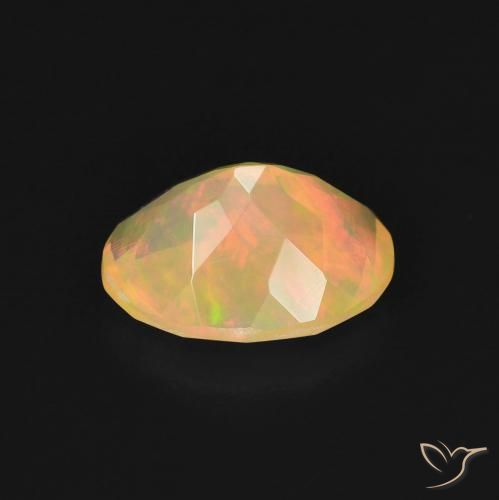 Ópalo Multicolor natural de 1.05 ct, Ovalada, Transparente