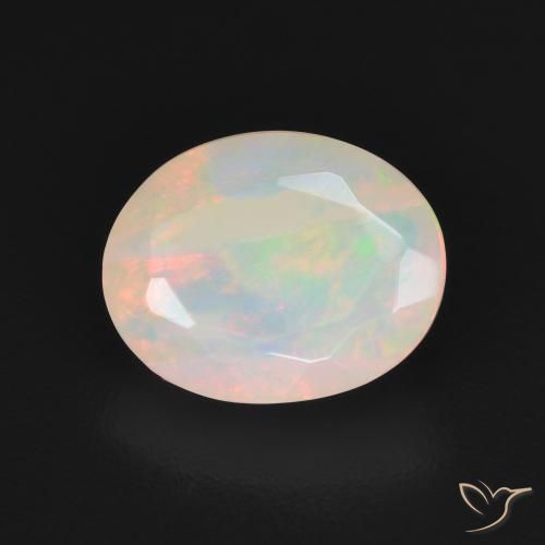 1.48ct Natural Multicolor Ópalo, Ovalada, Translúcido