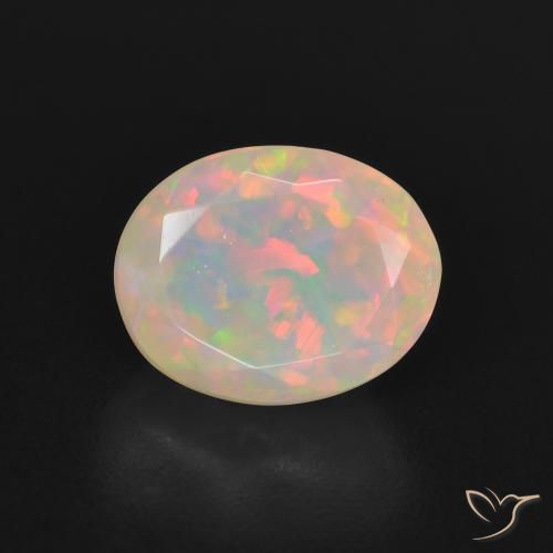 1.59ct Natural Multicolor Ópalo, Ovalada, Translúcido