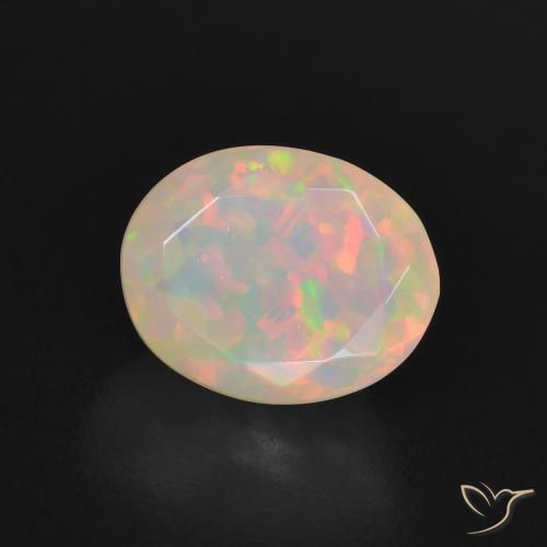 Ópalo Multicolor natural de 1.59 ct, Ovalada, Translúcido