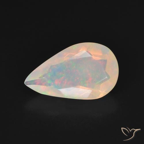 1.50ct Natural Multicolor Ópalo, En forma de pera, Transparente