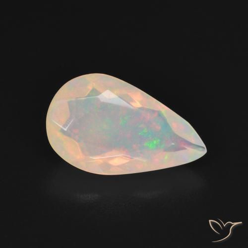 Ópalo Multicolor natural de 1.50 ct, En forma de pera, Transparente