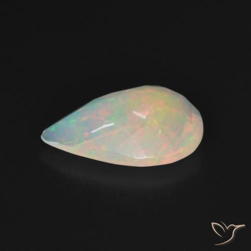 Ópalo Multicolor natural de 1.50 ct, En forma de pera, Transparente