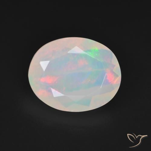 2.64ct Natural Multicolor Ópalo, Ovalada, Transparente