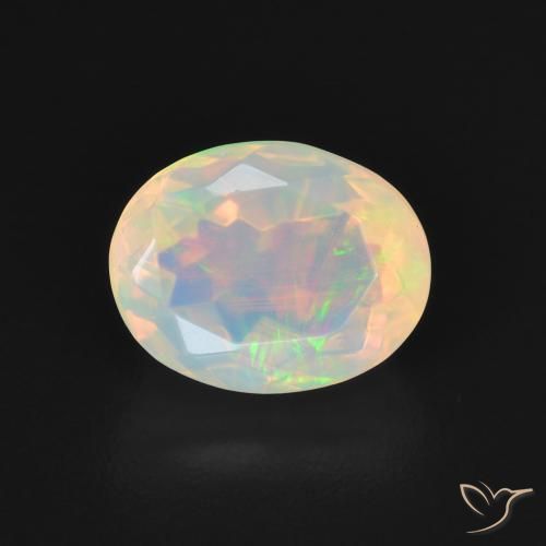 1.29ct Natural Multicolor Ópalo, Ovalada, Transparente, Photo A