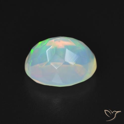 Ópalo Multicolor natural de 1.29 ct, Ovalada, Transparente
