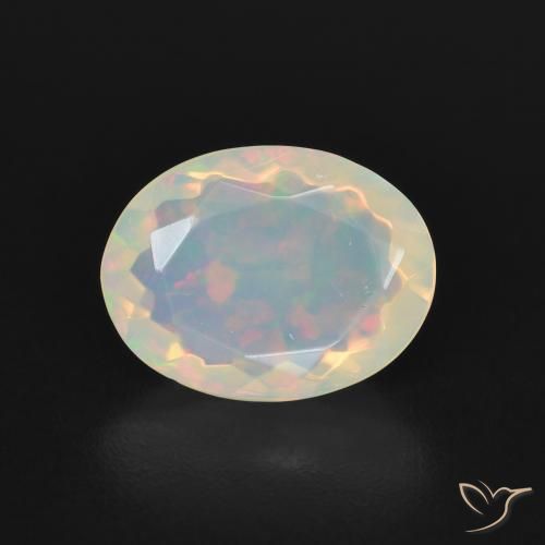 1.67ct Natural Multicolor Ópalo, Ovalada, Transparente