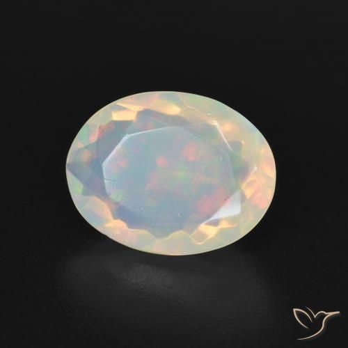 Ópalo Multicolor natural de 1.67 ct, Ovalada, Transparente