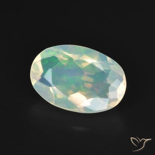 Ópalo Multicolor natural de 1.72 ct, Ovalada, Transparente