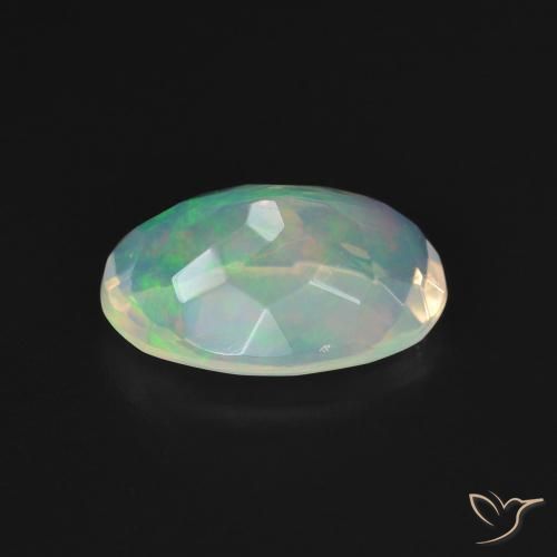 Ópalo Multicolor natural de 1.72 ct, Ovalada, Transparente