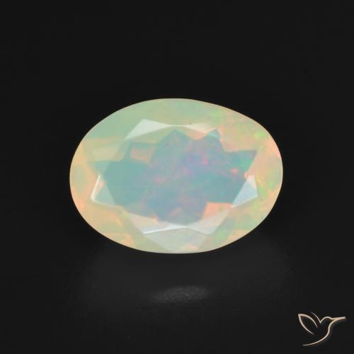 1.53ct Natural Multicolor Ópalo, Ovalada, Transparente