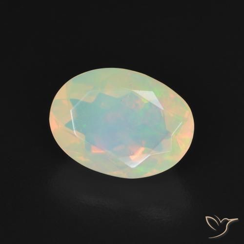 Ópalo Multicolor natural de 1.53 ct, Ovalada, Transparente