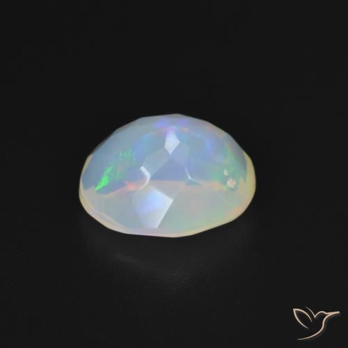 Ópalo Blanco multicolor natural de 1.75 ct, Ovalada, Transparente