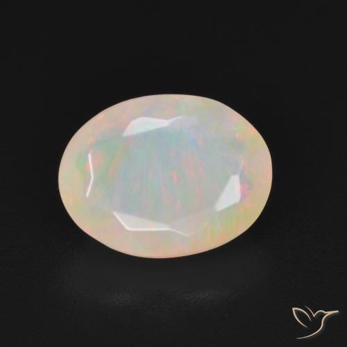 1.19ct Natural Multicolor Ópalo, Ovalada, Translúcido