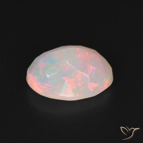 Ópalo Multicolor natural de 1.19 ct, Ovalada, Translúcido