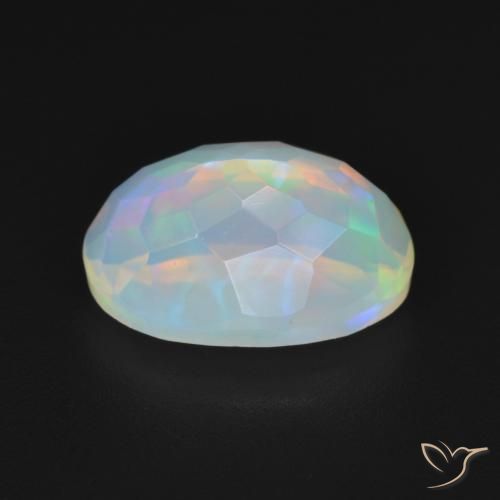Ópalo Multicolor natural de 2.50 ct, Ovalada, Transparente