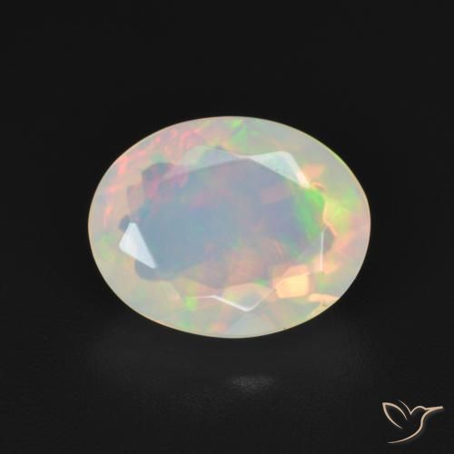 1.51ct Natural Multicolor Ópalo, Ovalada, Transparente