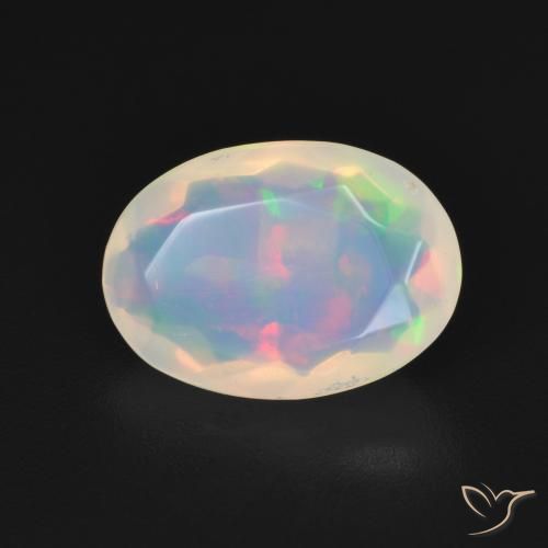 Ópalo Multicolor natural de 1.96 ct, Ovalada, Transparente