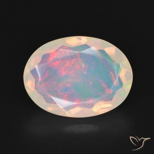 2.90ct Natural Multicolor Ópalo, Ovalada, Transparente