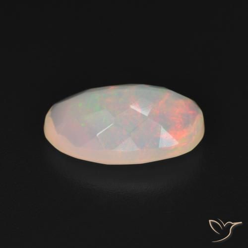 Ópalo Multicolor natural de 1.51 ct, Ovalada, Transparente