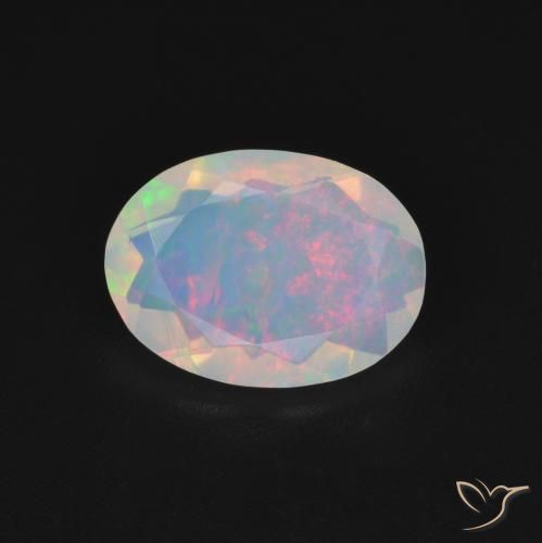 1.16ct Natural Multicolor Ópalo, Ovalada, Transparente