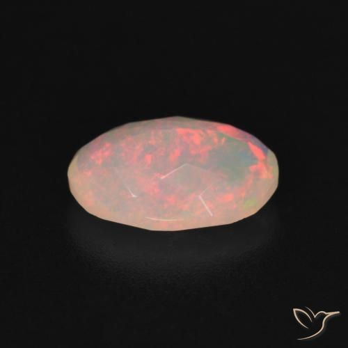 Ópalo Multicolor natural de 1.25 ct, Ovalada, Transparente